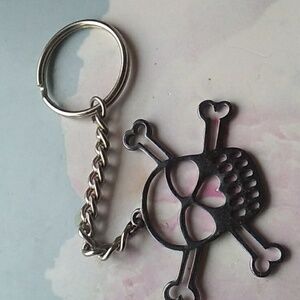 Gothic Skull Keychain